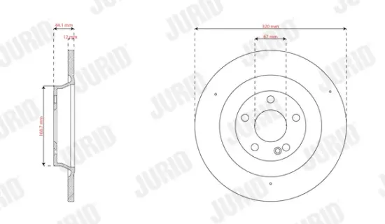 Bremsscheibe JURID 563645JC Bild Bremsscheibe JURID 563645JC