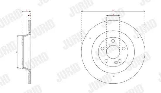 Bremsscheibe JURID 563645JC Bild Bremsscheibe JURID 563645JC
