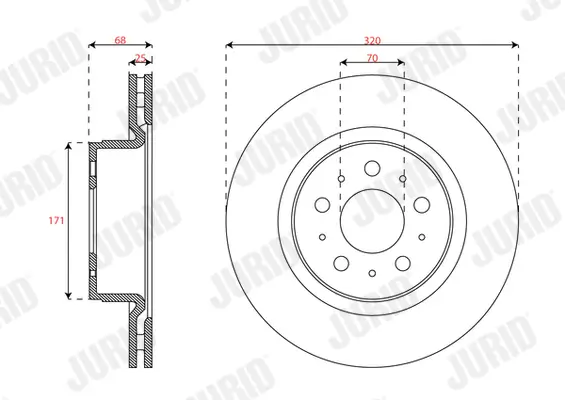 Bremsscheibe Vorderachse JURID 563658JC