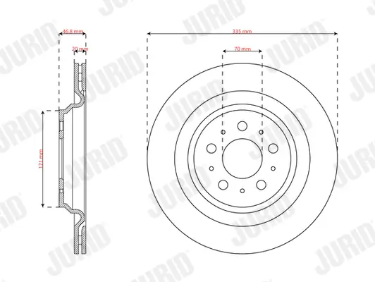 Bremsscheibe Hinterachse JURID 563659JC-1