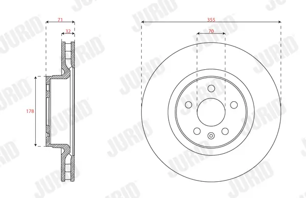 Bremsscheibe Vorderachse JURID 563660JC-1
