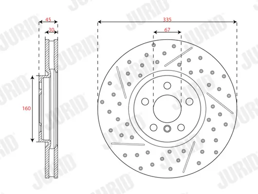 Bremsscheibe Vorderachse JURID 563666JC-1