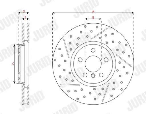 Bremsscheibe Vorderachse JURID 563666JC-1 Bild Bremsscheibe Vorderachse JURID 563666JC-1