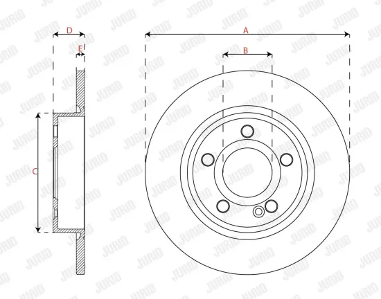 Bremsscheibe Hinterachse JURID 563667JC Bild Bremsscheibe Hinterachse JURID 563667JC