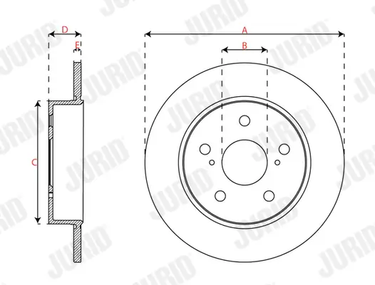 Bremsscheibe Hinterachse JURID 563671JC Bild Bremsscheibe Hinterachse JURID 563671JC