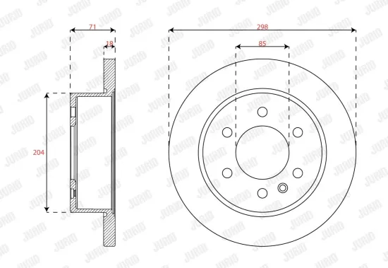 Bremsscheibe Hinterachse JURID 563673J Bild Bremsscheibe Hinterachse JURID 563673J