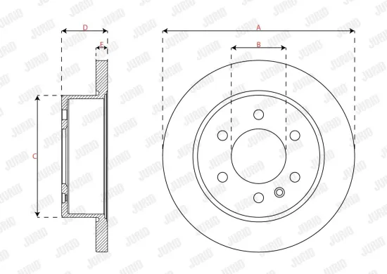 Bremsscheibe Hinterachse JURID 563673J Bild Bremsscheibe Hinterachse JURID 563673J