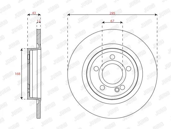 Bremsscheibe JURID 563674JC Bild Bremsscheibe JURID 563674JC