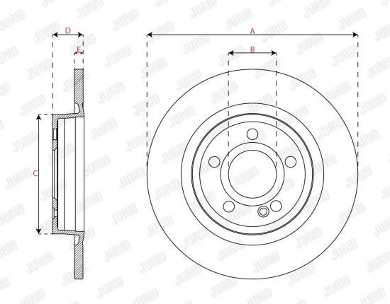 Bremsscheibe JURID 563674JC Bild Bremsscheibe JURID 563674JC