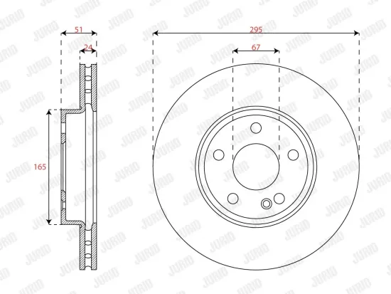 Bremsscheibe Vorderachse JURID 563676JC Bild Bremsscheibe Vorderachse JURID 563676JC