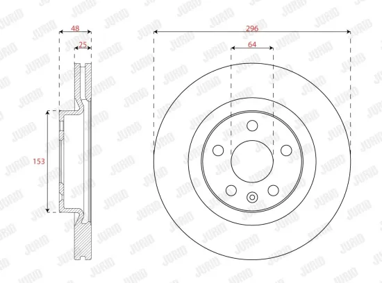 Bremsscheibe JURID 563679JC Bild Bremsscheibe JURID 563679JC