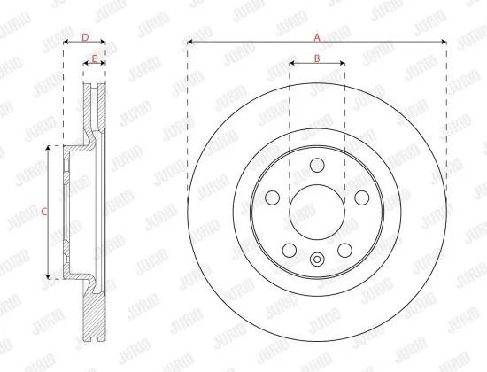 Bremsscheibe JURID 563679JC Bild Bremsscheibe JURID 563679JC