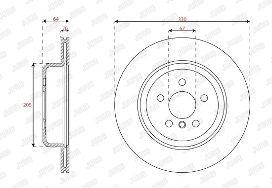 Bremsscheibe JURID 563685JC-1 Bild Bremsscheibe JURID 563685JC-1