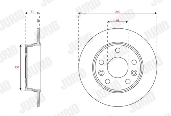 Bremsscheibe JURID 563689JC Bild Bremsscheibe JURID 563689JC