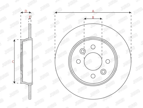Bremsscheibe Hinterachse JURID 563691JC Bild Bremsscheibe Hinterachse JURID 563691JC