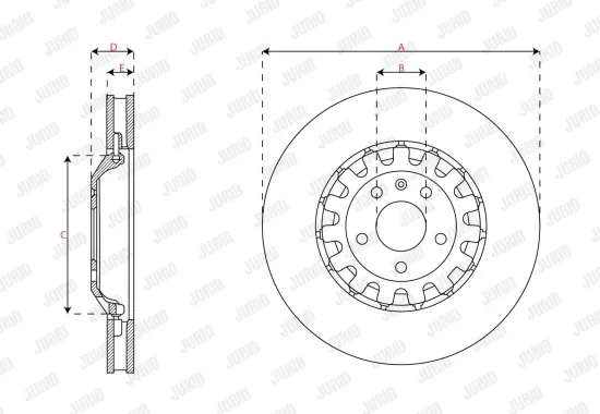 Bremsscheibe Vorderachse JURID 563692JVC-1 Bild Bremsscheibe Vorderachse JURID 563692JVC-1