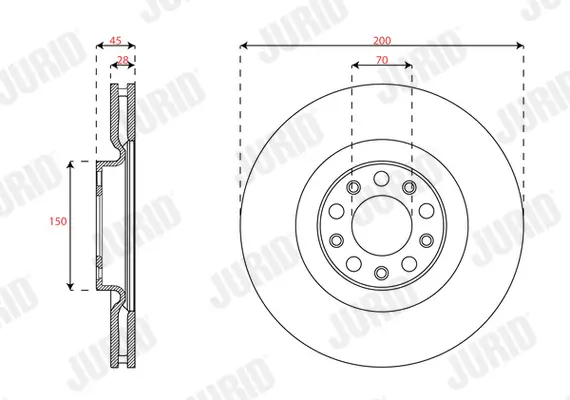 Bremsscheibe Vorderachse JURID 563696JC