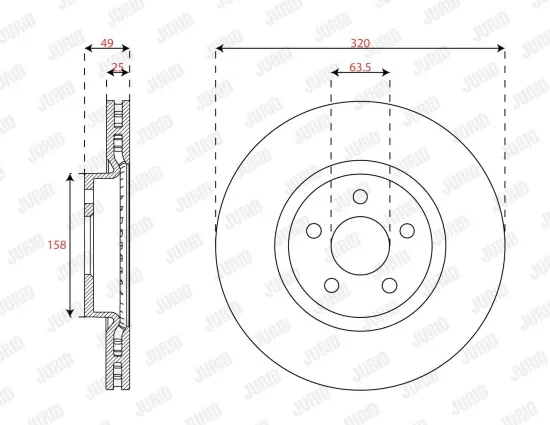 Bremsscheibe JURID 563697JC Bild Bremsscheibe JURID 563697JC