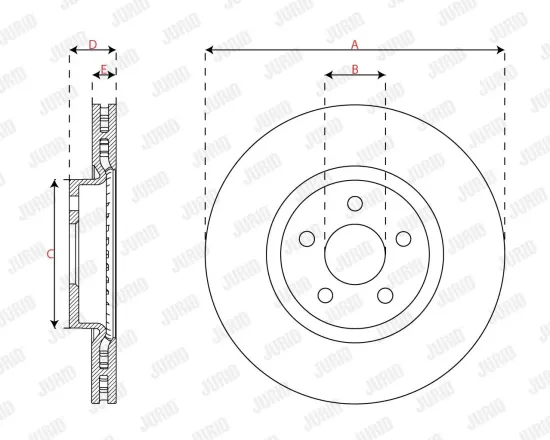 Bremsscheibe JURID 563697JC Bild Bremsscheibe JURID 563697JC