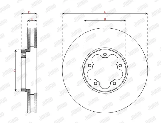 Bremsscheibe JURID 563701JC Bild Bremsscheibe JURID 563701JC