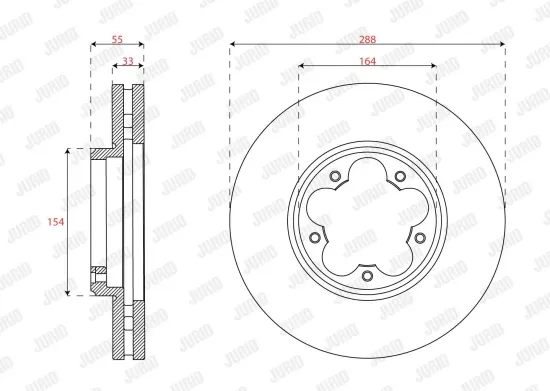 Bremsscheibe Vorderachse JURID 563703JC Bild Bremsscheibe Vorderachse JURID 563703JC