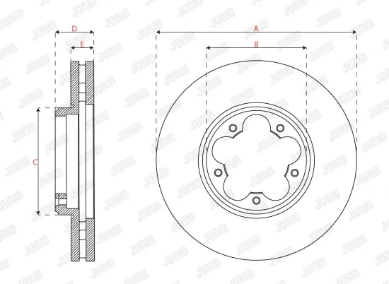 Bremsscheibe Vorderachse JURID 563703JC Bild Bremsscheibe Vorderachse JURID 563703JC