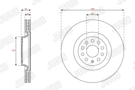 Bremsscheibe JURID 563706JC-1 Bild Bremsscheibe JURID 563706JC-1