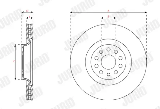 Bremsscheibe JURID 563706JC-1 Bild Bremsscheibe JURID 563706JC-1