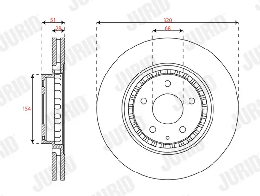 Bremsscheibe Vorderachse JURID 563714JC
