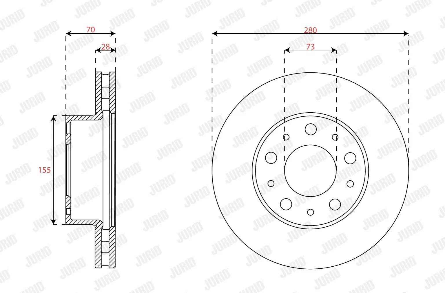 Bremsscheibe JURID 563716JC