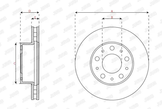 Bremsscheibe JURID 563716JC Bild Bremsscheibe JURID 563716JC