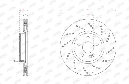 Bremsscheibe JURID 563725JC Bild Bremsscheibe JURID 563725JC