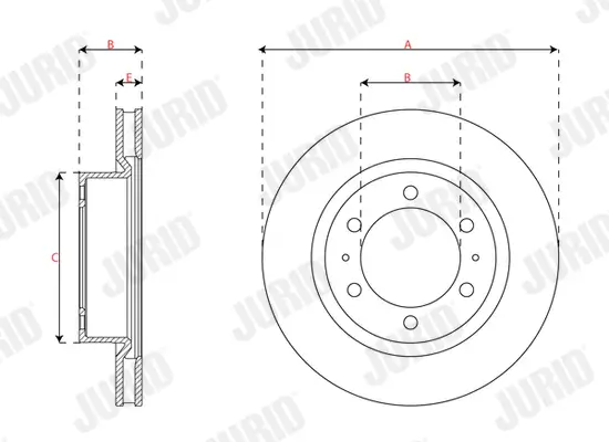 Bremsscheibe JURID 563726JC Bild Bremsscheibe JURID 563726JC