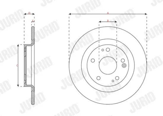 Bremsscheibe Hinterachse JURID 563731JC Bild Bremsscheibe Hinterachse JURID 563731JC