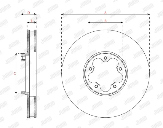 Bremsscheibe Vorderachse JURID 563740JC Bild Bremsscheibe Vorderachse JURID 563740JC