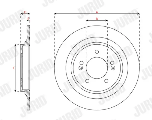 Bremsscheibe JURID 563744JC Bild Bremsscheibe JURID 563744JC