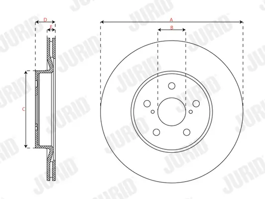 Bremsscheibe Hinterachse JURID 563745JC Bild Bremsscheibe Hinterachse JURID 563745JC