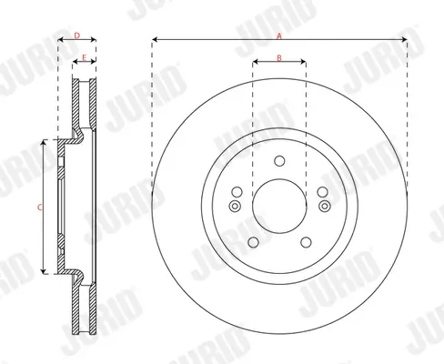 Bremsscheibe Vorderachse JURID 563747JC-1 Bild Bremsscheibe Vorderachse JURID 563747JC-1