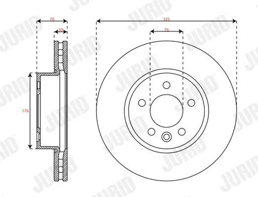 Bremsscheibe Vorderachse JURID 563749JC-1