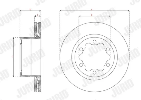 Bremsscheibe Hinterachse JURID 563751JC-1 Bild Bremsscheibe Hinterachse JURID 563751JC-1