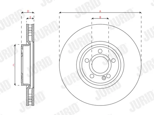 Bremsscheibe Vorderachse JURID 563754JC-1 Bild Bremsscheibe Vorderachse JURID 563754JC-1