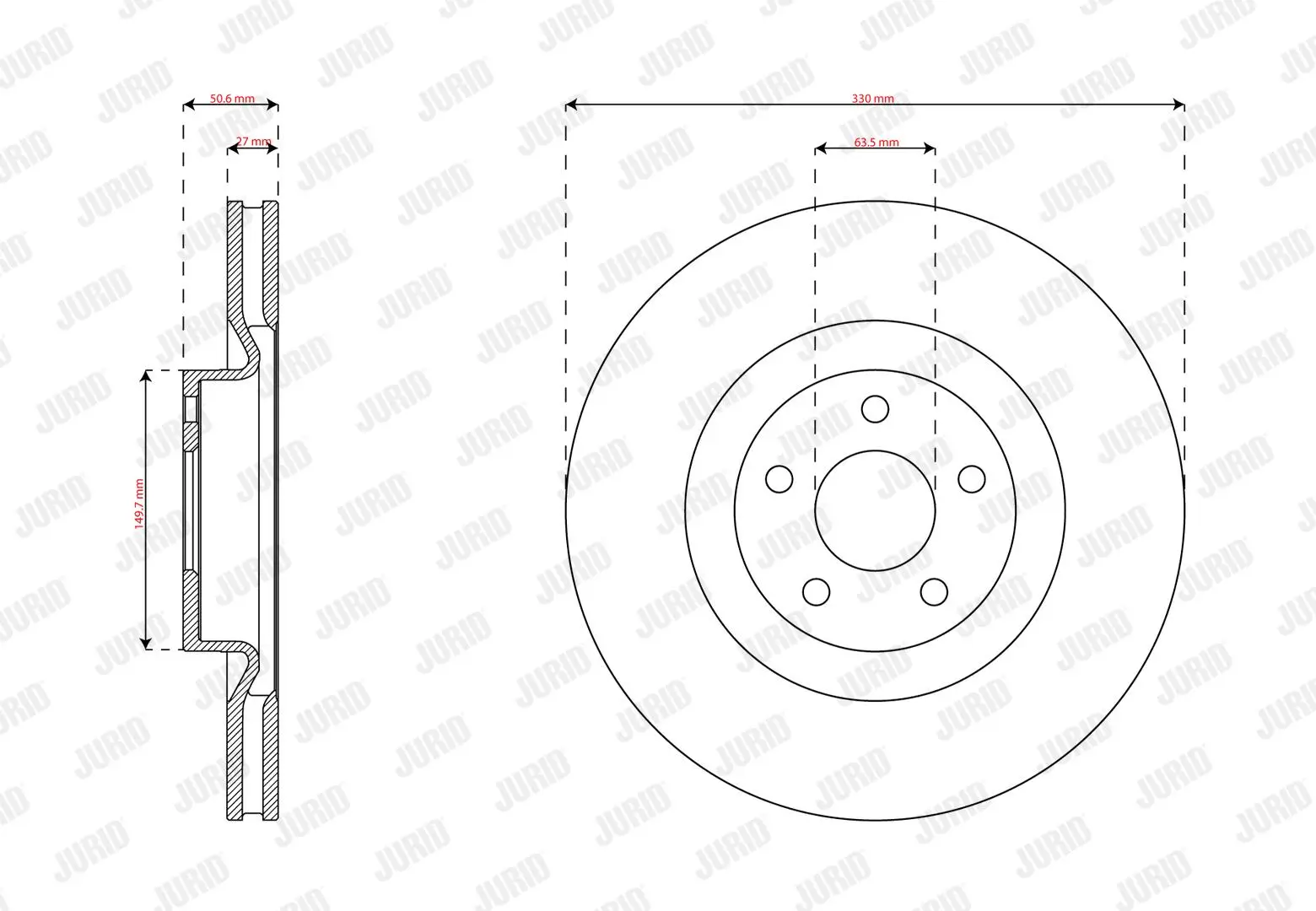 Bremsscheibe Vorderachse JURID 563756JC