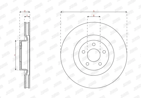 Bremsscheibe Vorderachse JURID 563756JC Bild Bremsscheibe Vorderachse JURID 563756JC