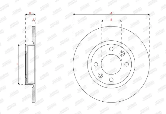 Bremsscheibe Hinterachse JURID 563812JC Bild Bremsscheibe Hinterachse JURID 563812JC