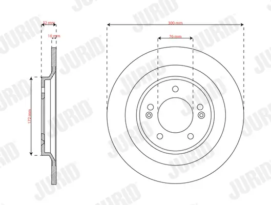 Bremsscheibe Hinterachse JURID 563813JC