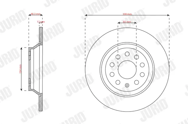 Bremsscheibe Hinterachse JURID 563814JC