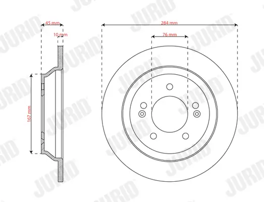 Bremsscheibe Hinterachse JURID 563833JC