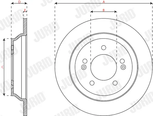 Bremsscheibe Hinterachse JURID 563833JC Bild Bremsscheibe Hinterachse JURID 563833JC