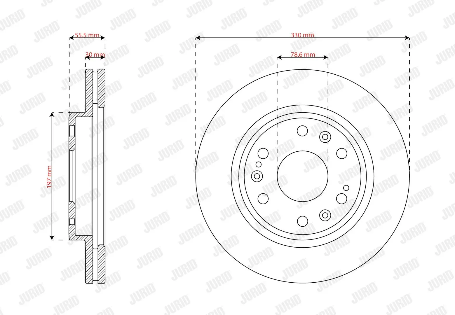 Bremsscheibe JURID 563841J-1