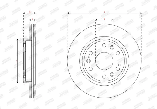 Bremsscheibe JURID 563841J-1 Bild Bremsscheibe JURID 563841J-1